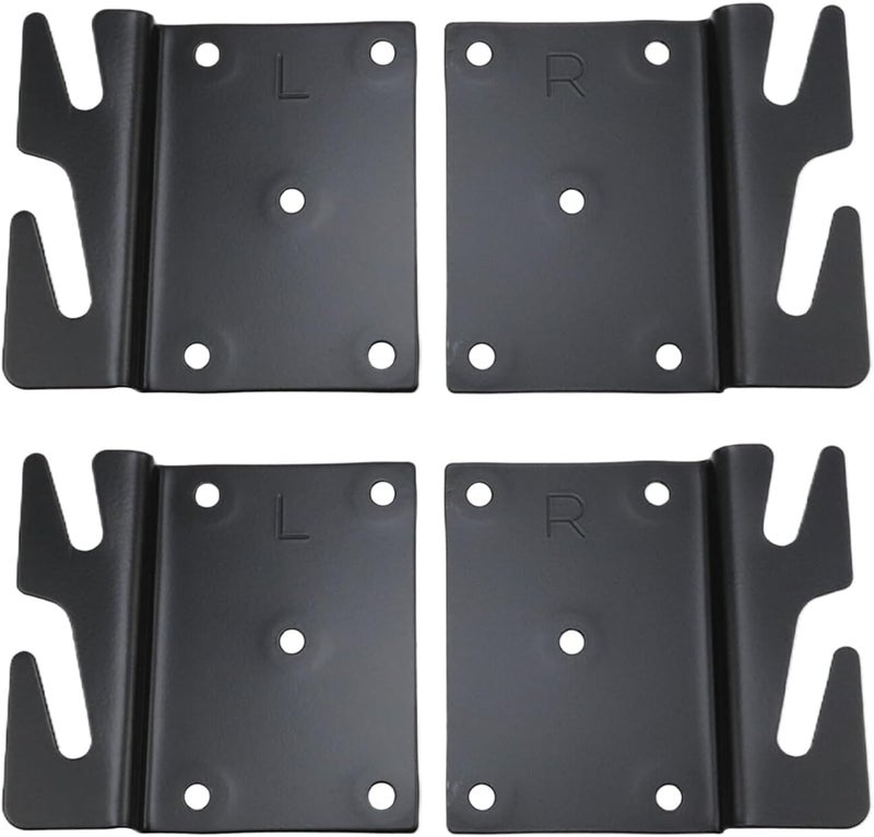 Mcredy 4 PCS Black Heavy Duty Wood Bed Replacement Parts Bed Rail Hooks Brackets for Headboard Bracket Replacement with Screws, Your DIY Solution - Image 1